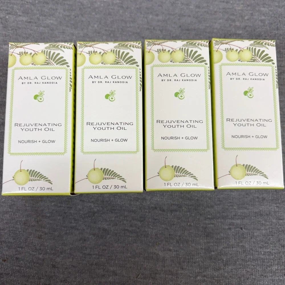 Lot of 4 Amla Glow by Dr. Raj Kanodia Rejuvenating Youth Oil 1oz 30ml Each NEW